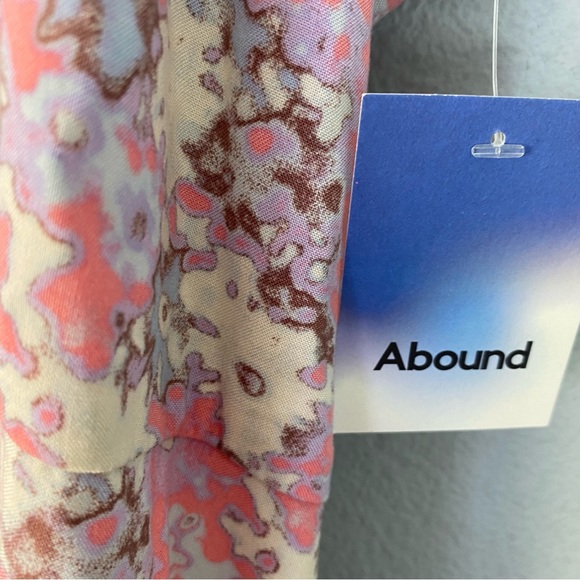 NEW Abound Floral Mini Dress Pink blue Floral abstract 3X - Picture 9 of 12